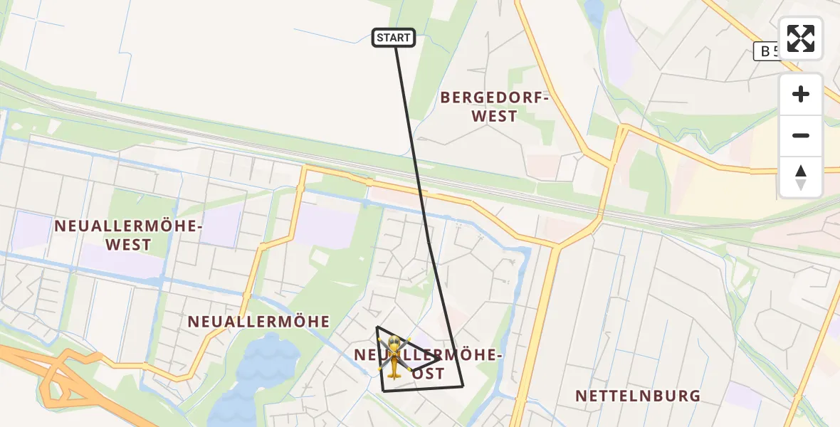 Flugroute Rettungshubschrauber Hamburg - Hamburg, 04 September 2026, 07:58