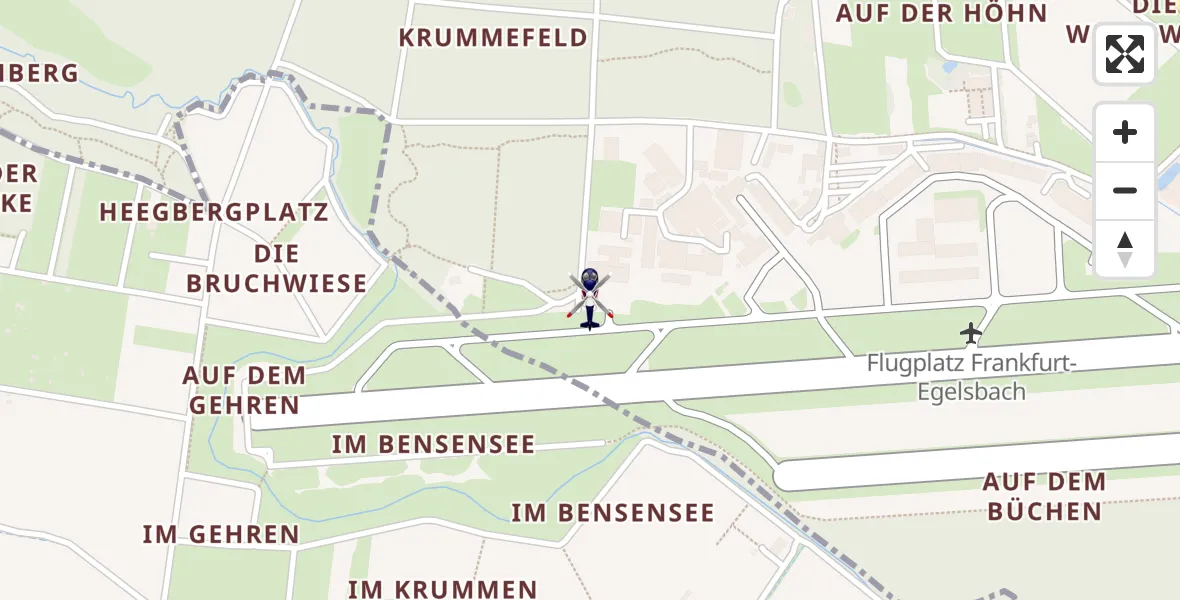 Flugroute Polizeihubschrauber Flughafen Frankfurt-Egelsbach - Flughafen Frankfurt-Egelsbach, 04 September 2026, 10:54