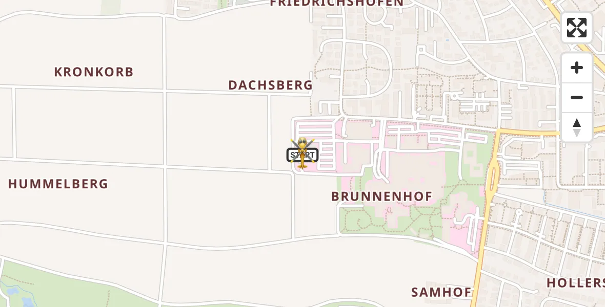 Flugroute Rettungshubschrauber Ingolstadt Hospital - Ingolstadt Hospital, 04 September 2026, 18:30