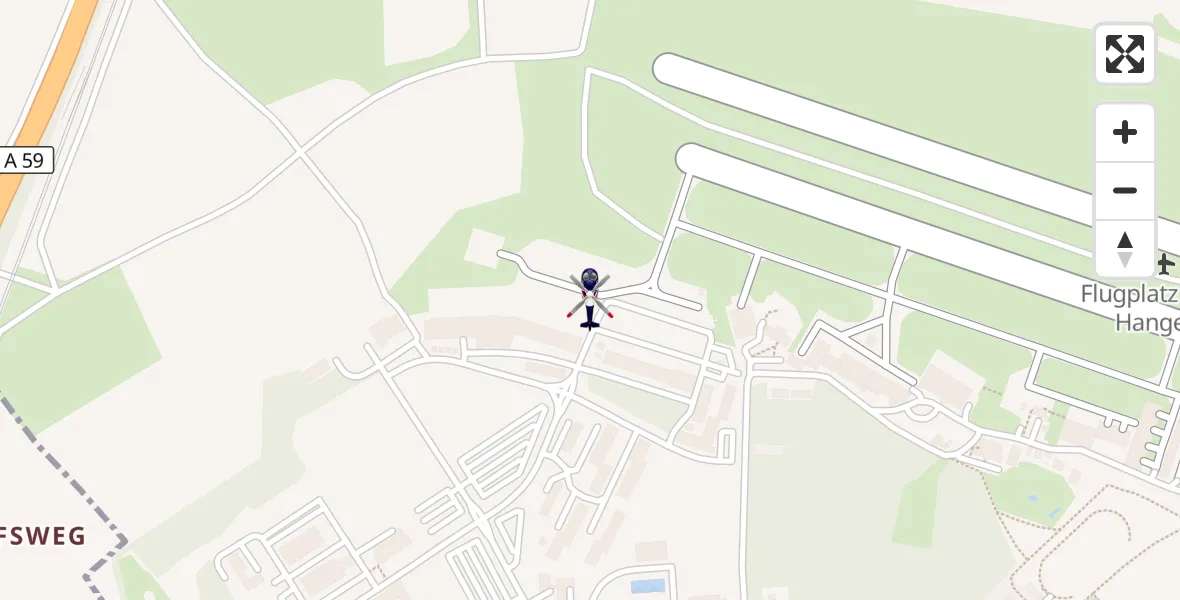 Flugroute Polizeihubschrauber Sankt Augustin - Sankt Augustin, 04 September 2026, 21:06