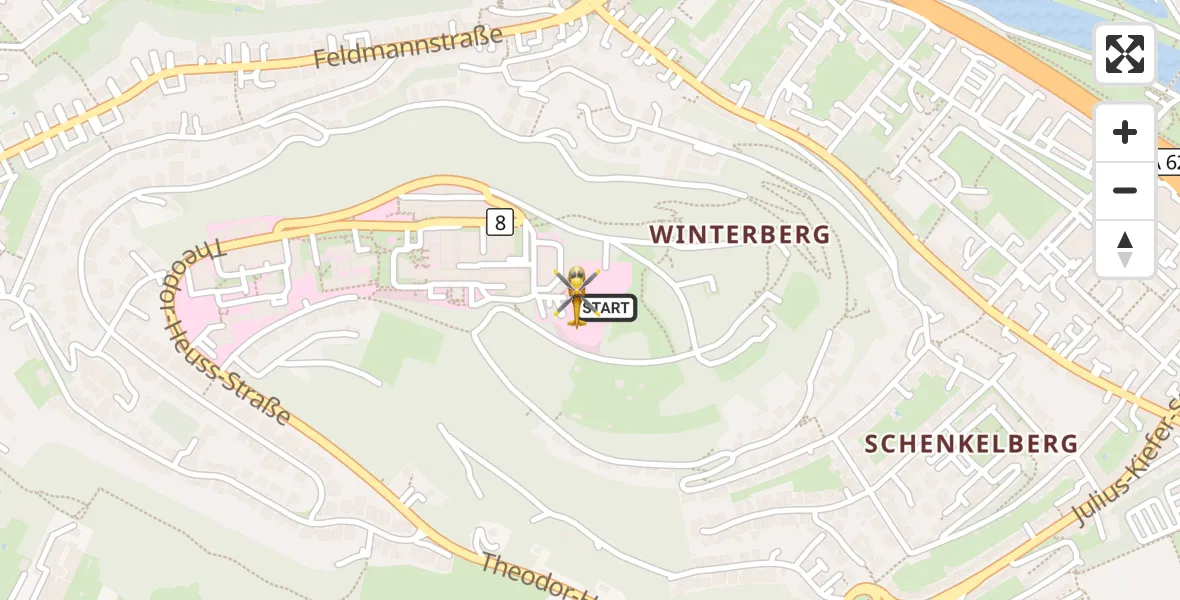 Flugroute Rettungshubschrauber Saarbrücken - Saarbrücken, 05 September 2026, 13:48