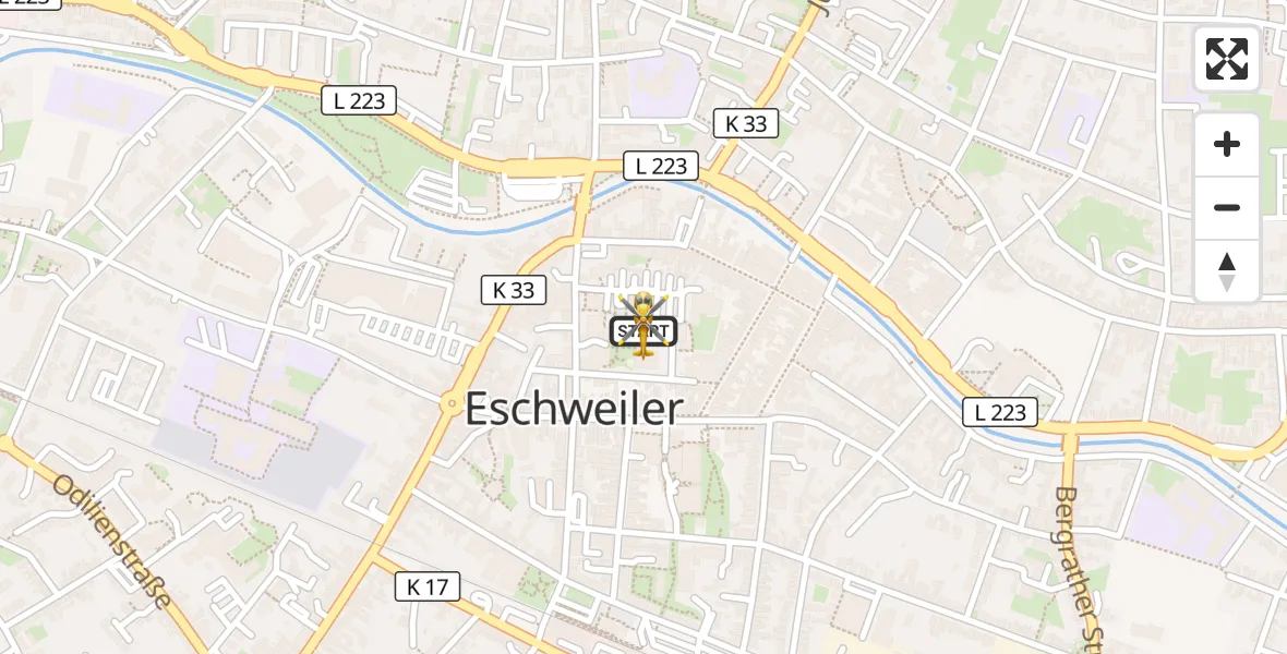 Flugroute Rettungshubschrauber Eschweiler - Eschweiler, 05 September 2026, 18:33