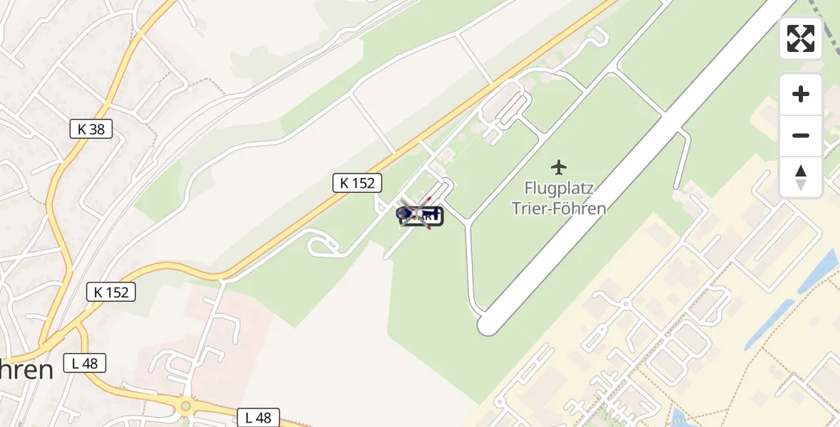 Flugroute Polizeihubschrauber Föhren - Föhren, 05 September 2026, 18:50