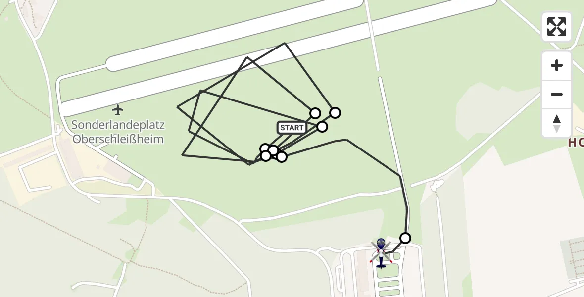 Flugroute Polizeihubschrauber Oberschleissheim Hubschrauberlandeplatz - Oberschleißheim, 05 September 2026, 20:04