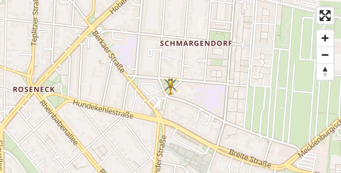 Flugroute Rettungshubschrauber Berlin - Berlin, 06 September 2026, 11:05