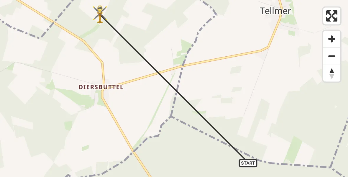 Flugroute Rettungshubschrauber Wriedel - Rehlingen, 06 September 2026, 13:54