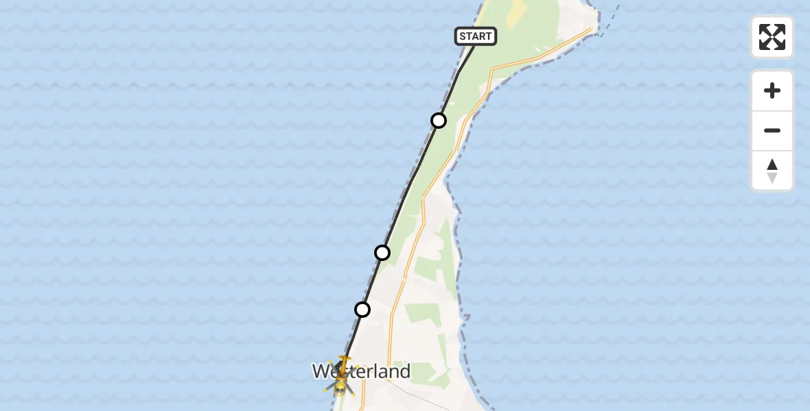 Flugroute Ambulanzhubschrauber List auf Sylt - Sylt, 06 September 2026, 14:55