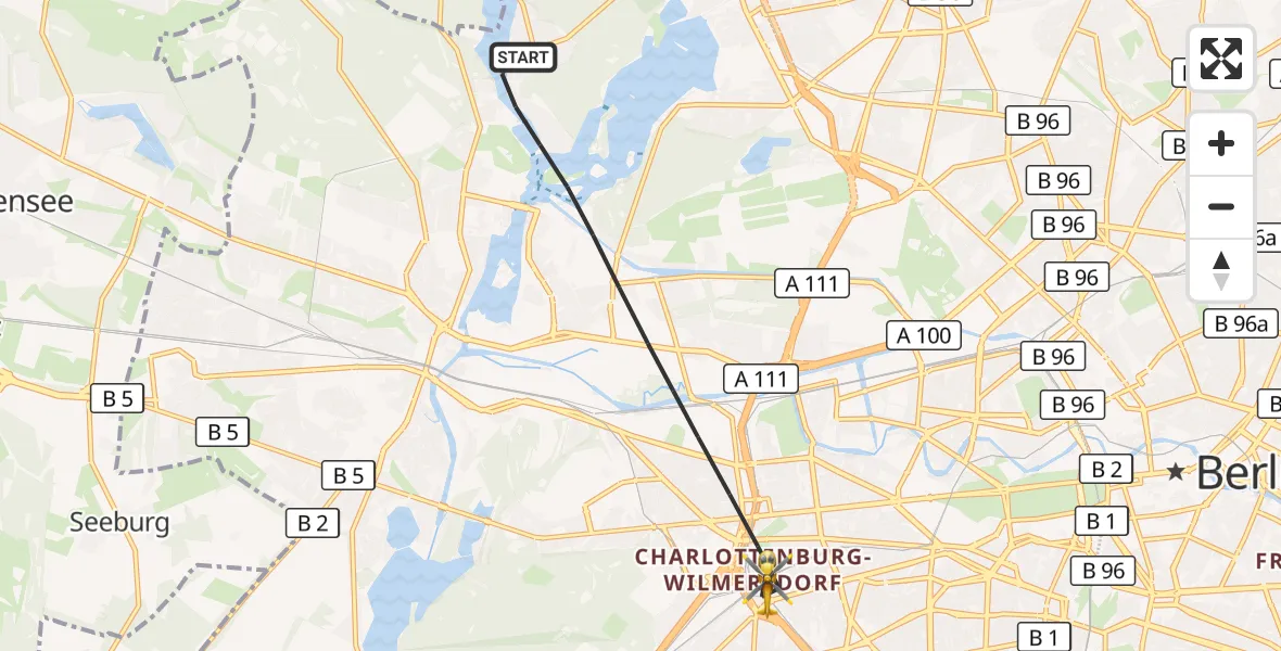 Flugroute Rettungshubschrauber Berlin - Berlin, 06 September 2026, 15:31