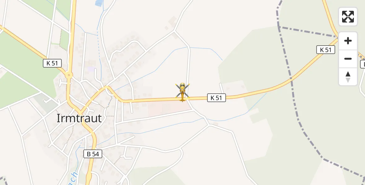 Flugroute Rettungshubschrauber Irmtraut - Irmtraut, 06 September 2026, 17:46