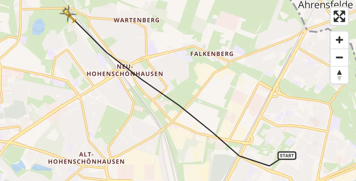 Flugroute Rettungshubschrauber Berlin - Berlin, 07 September 2026, 06:47