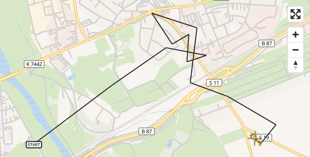 Flugroute Rettungshubschrauber Eilenburg - Eilenburg, 07 September 2026, 07:25