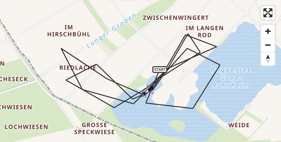 Flugroute Polizeihubschrauber Groß-Rohrheim - Groß-Rohrheim, 07 September 2026, 11:10