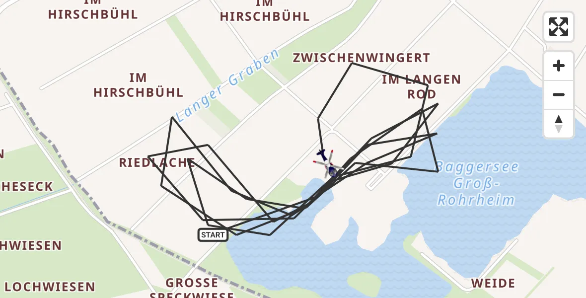Flugroute Polizeihubschrauber Groß-Rohrheim - Groß-Rohrheim, 07 September 2026, 11:20