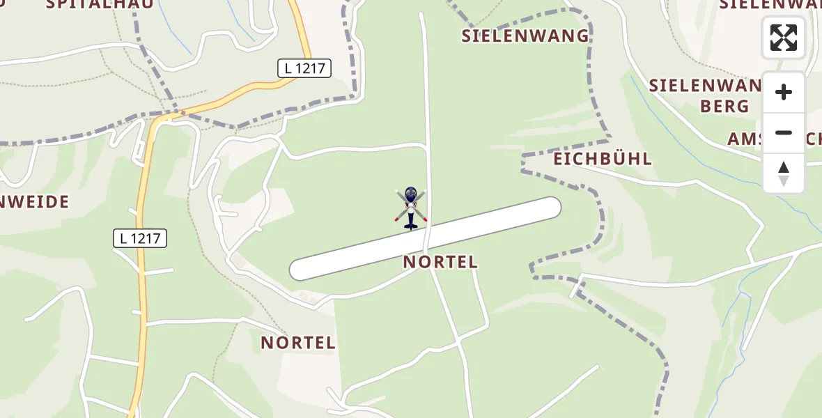 Flugroute Polizeihubschrauber Gruibingen-Nortel Flugplatz - Gruibingen-Nortel Flugplatz, 07 September 2026, 11:21