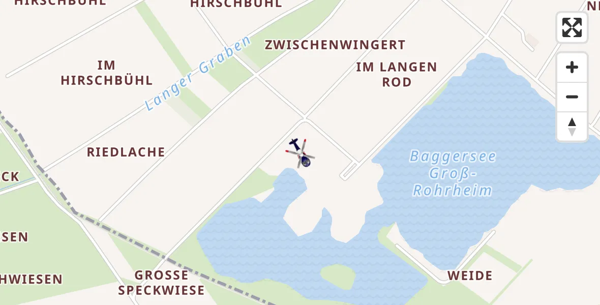 Flugroute Polizeihubschrauber Groß-Rohrheim - Groß-Rohrheim, 07 September 2026, 11:31