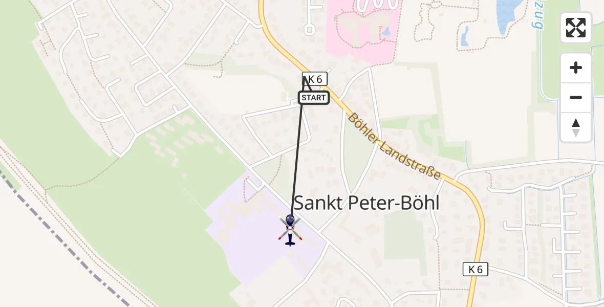 Flugroute Polizeihubschrauber Sankt Peter-Ording - Sankt Peter-Ording, 07 September 2026, 12:17