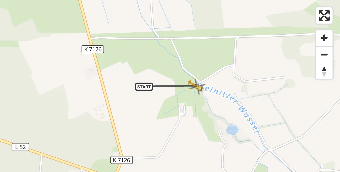 Flugroute Rettungshubschrauber Drebkau - Drebkau, 07 September 2026, 13:38