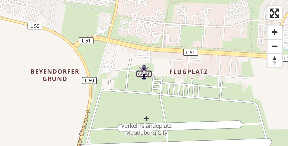 Flugroute Polizeihubschrauber Magdeburg City Flugplatz - Magdeburg City Flugplatz, 07 September 2026, 19:02