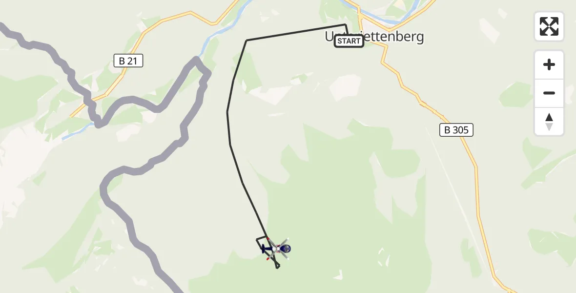 Flugroute Polizeihubschrauber Schneizlreuth - Schneizlreuth, 08 September 2026, 07:09