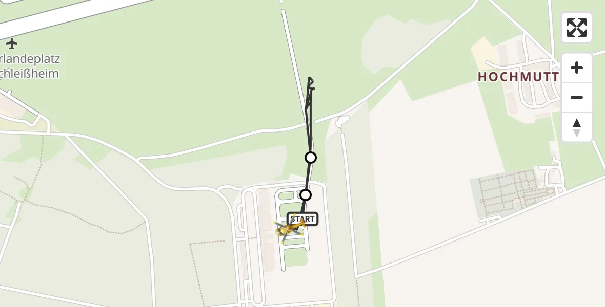 Flugroute Rettungshubschrauber Oberschleißheim - Oberschleißheim, 08 September 2026, 09:11