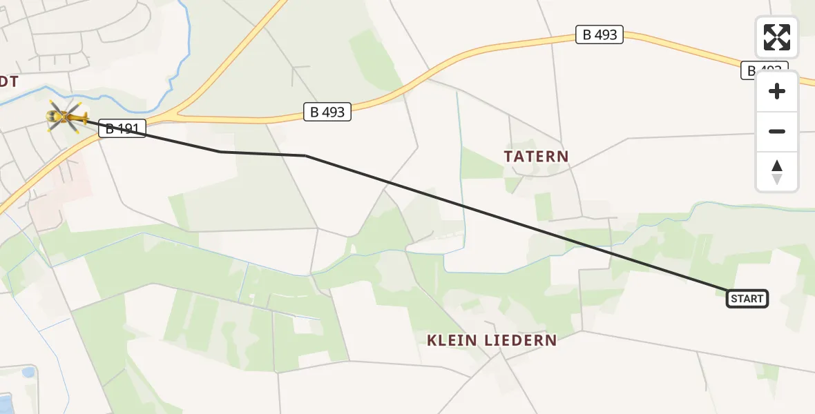 Flugroute Rettungshubschrauber Uelzen - Uelzen, 08 September 2026, 10:19