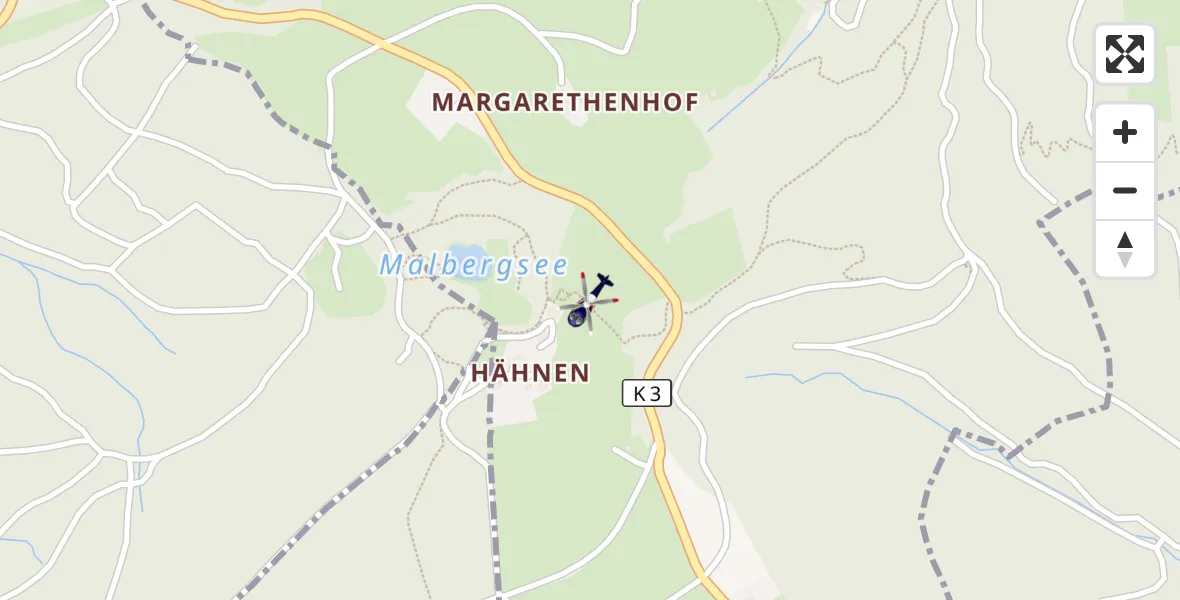 Flugroute Polizeihubschrauber Hausen (Wied) - Hausen (Wied), 08 September 2026, 11:38