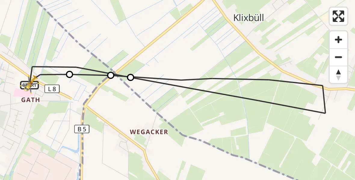 Flugroute Ambulanzhubschrauber Niebüll - Niebüll, 08 September 2026, 13:57
