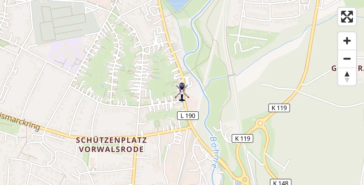 Flugroute Polizeihubschrauber Walsrode - Walsrode, 08 September 2026, 14:31