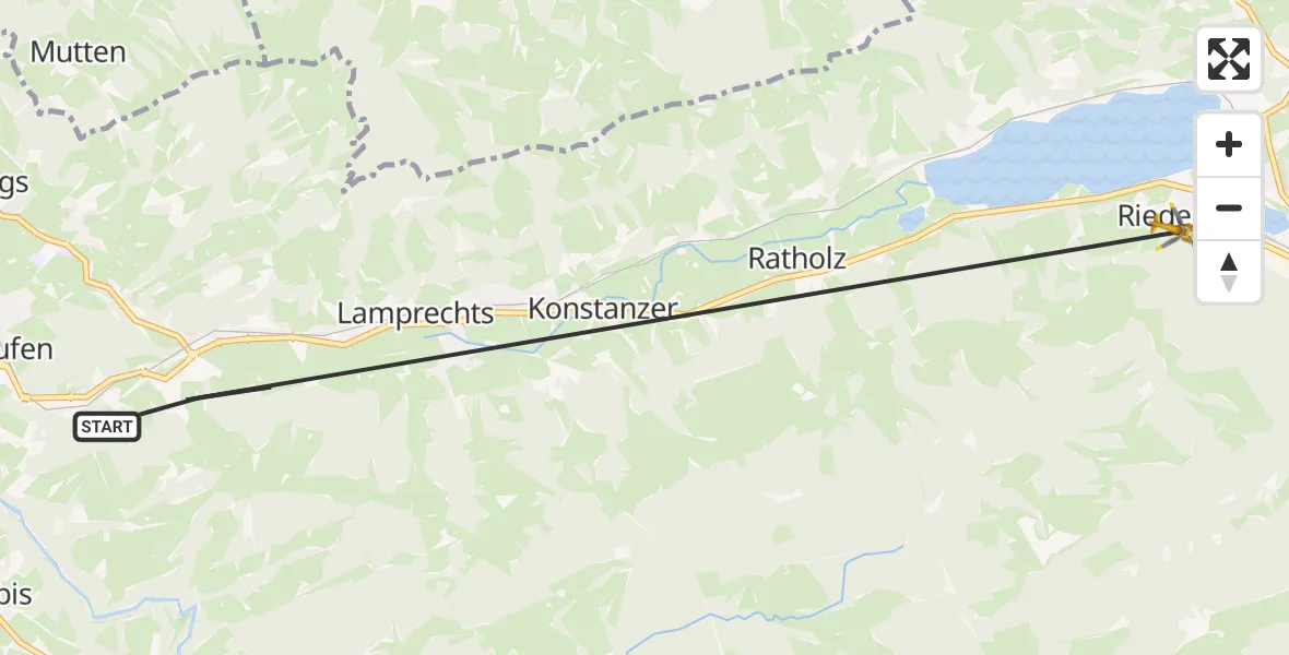 Flugroute Rettungshubschrauber Oberstaufen - Immenstadt i.Allgäu, 08 September 2026, 15:12