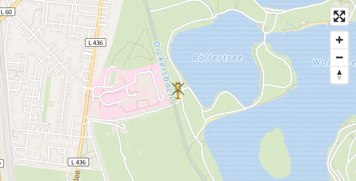 Flugroute Rettungshubschrauber Duisburg Air Rescue Hubschrauberlandeplatz (Christoph 9) - Duisburg Air Rescue Hubschrauberlandeplatz (Christoph 9), 08 September 2026, 16:42