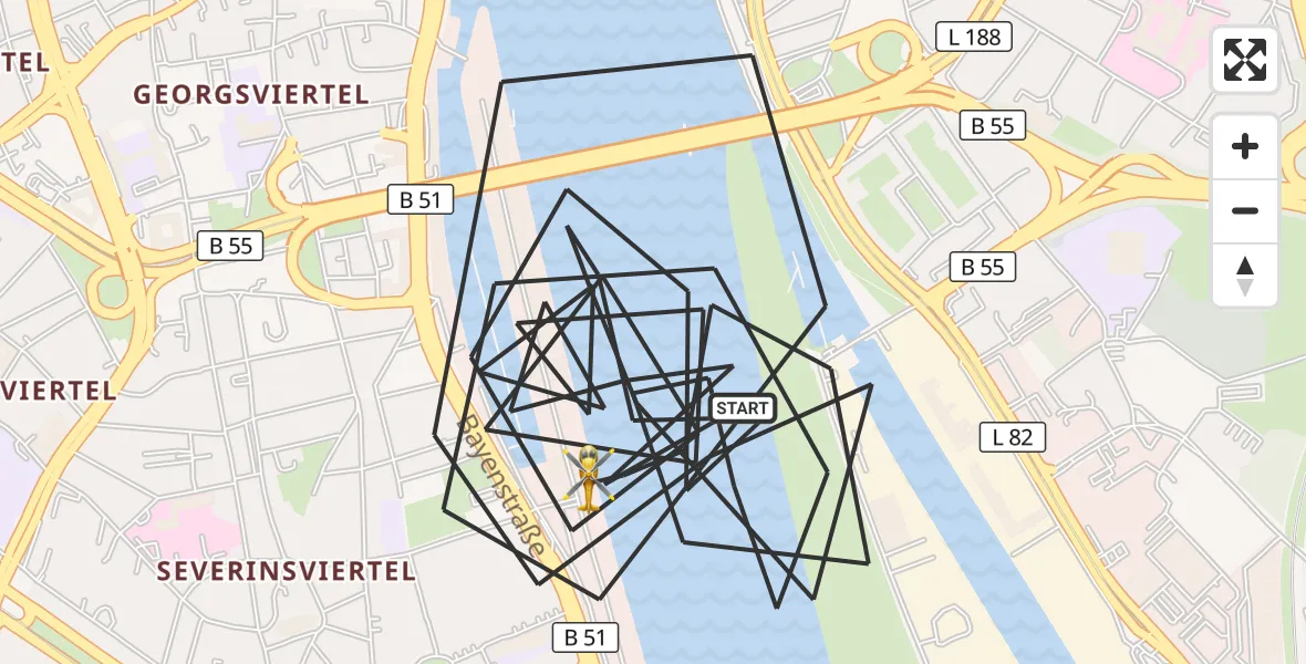 Flugroute Rettungshubschrauber Köln - Köln, 09 September 2026, 05:31