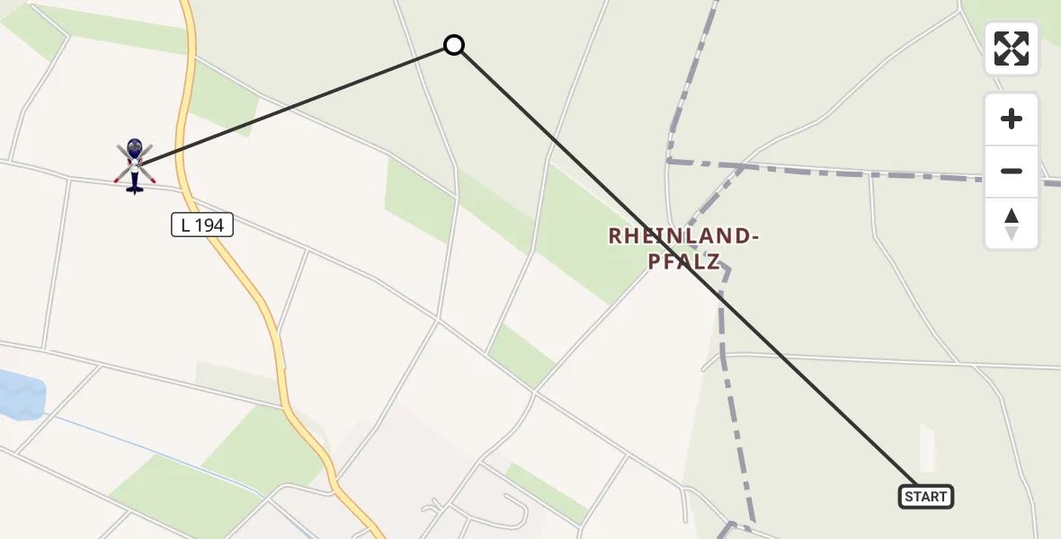 Flugroute Polizeihubschrauber Sohren - Bärenbach, 09 September 2026, 12:26