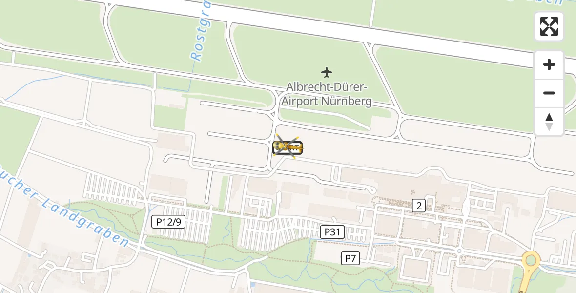 Flugroute Ambulanzhubschrauber Flughafen Nuremberg - Flughafen Nuremberg, 09 September 2026, 16:34