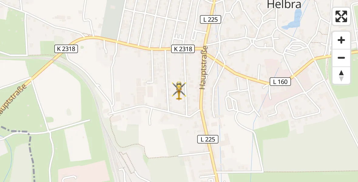 Flugroute Rettungshubschrauber Helbra - Helbra, 09 September 2026, 18:05