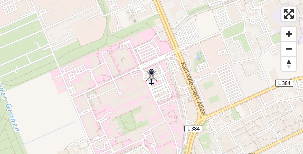 Flugroute Polizeihubschrauber Hannover Luftrettung Hubschrauberlandeplatz (Christoph 4) - Hannover Luftrettung Hubschrauberlandeplatz (Christoph 4), 10 September 2026, 04:41
