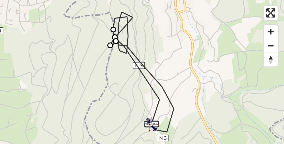 Flugroute Polizeihubschrauber Mühltal - Mühltal, 10 September 2026, 07:32