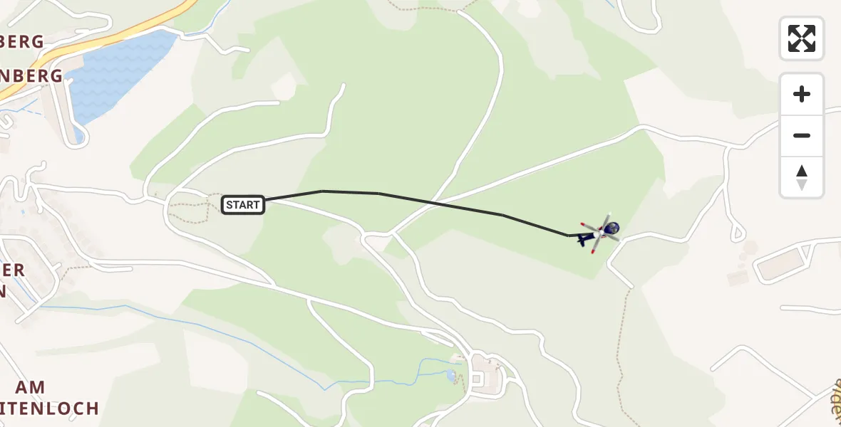 Flugroute Polizeihubschrauber Lautertal (Odenwald) - Lautertal (Odenwald), 10 September 2026, 08:50