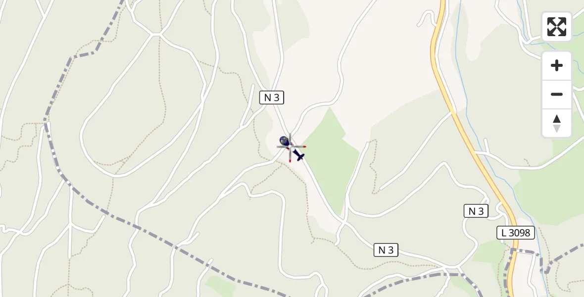 Flugroute Polizeihubschrauber Mühltal - Mühltal, 10 September 2026, 08:58