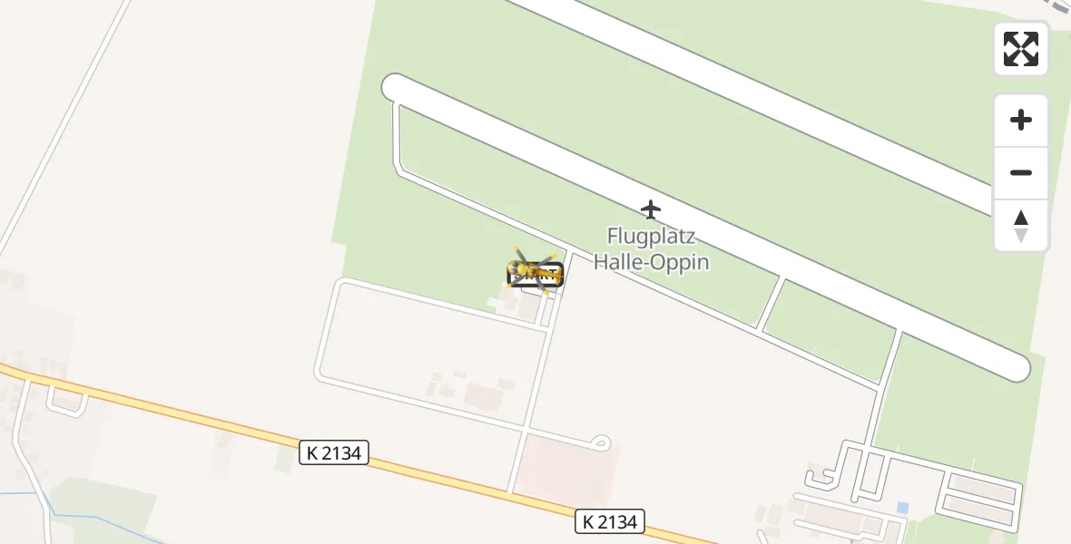 Flugroute Rettungshubschrauber Halle-Oppin Flugplatz - Halle-Oppin Flugplatz, 10 September 2026, 09:47