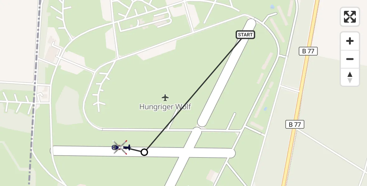 Flugroute Polizeihubschrauber Hohenlockstedt - Itzehoe Hungriger Wolf Flugplatz, 10 September 2026, 11:05