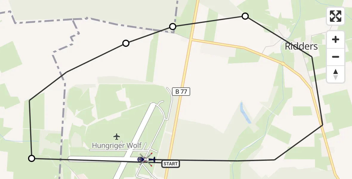 Flugroute Polizeihubschrauber Itzehoe Hungriger Wolf Flugplatz - Itzehoe Hungriger Wolf Flugplatz, 10 September 2026, 11:18