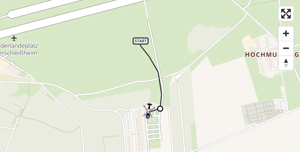 Flugroute Polizeihubschrauber Oberschleissheim Hubschrauberlandeplatz - Oberschleißheim, 11 September 2026, 21:38
