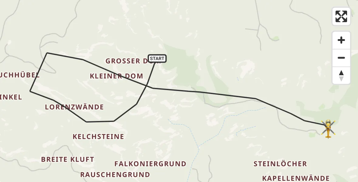 Flugroute Rettungshubschrauber Bad Schandau - Bad Schandau, 12 September 2026, 13:38