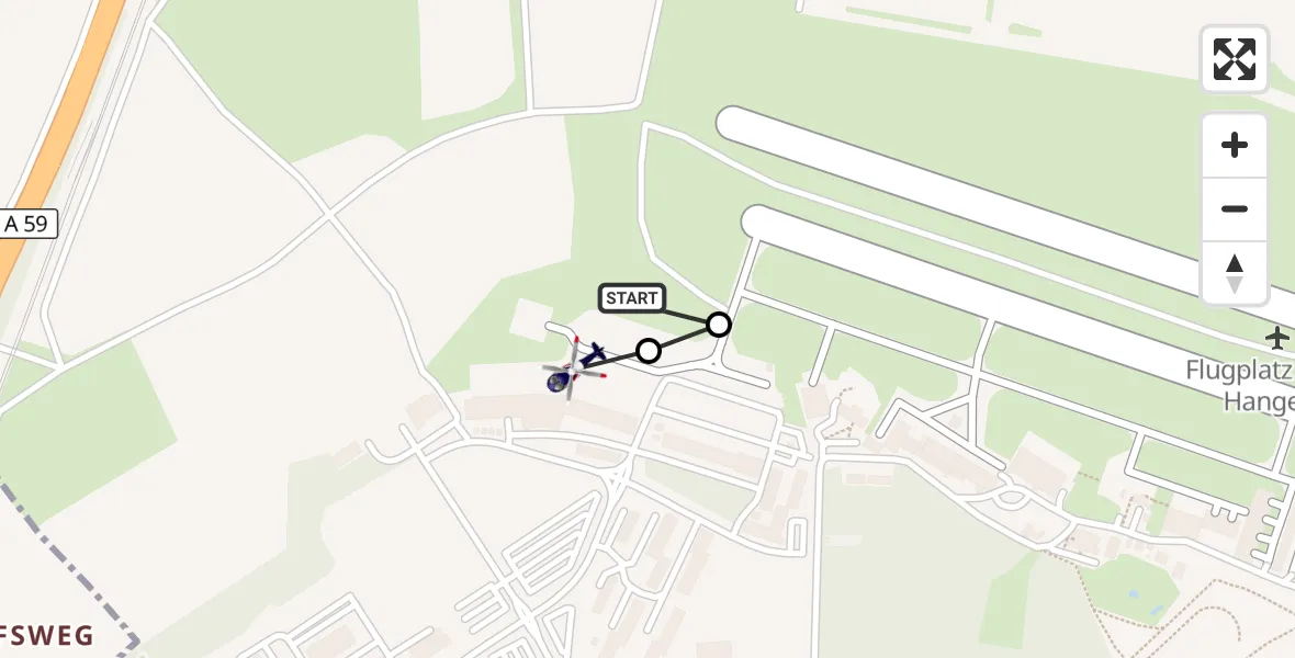 Flugroute Polizeihubschrauber Sankt Augustin - Sankt Augustin, 12 September 2026, 15:02