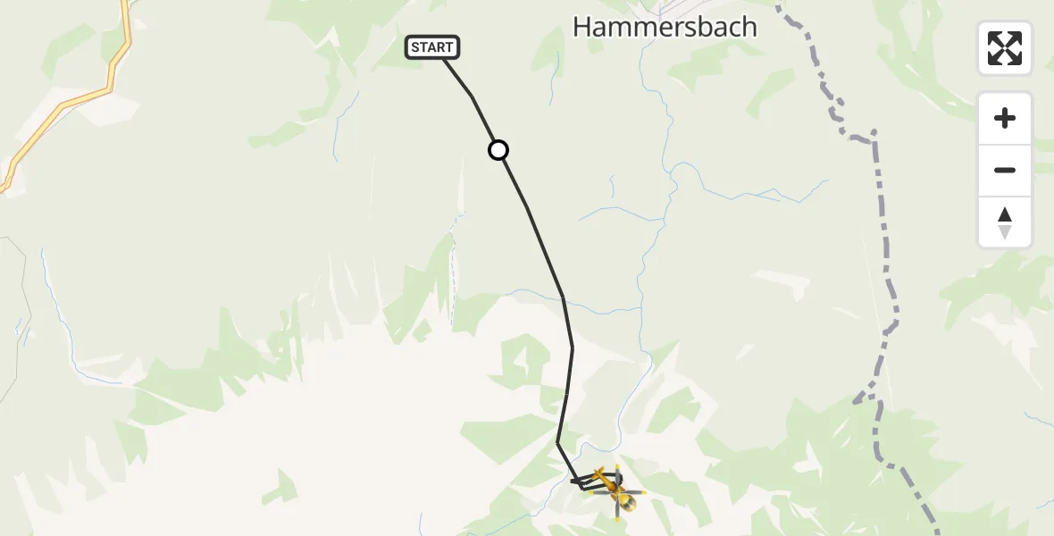 Flugroute Rettungshubschrauber Brandweg Hubschrauberlandeplatz - Grainau, 12 September 2026, 15:23