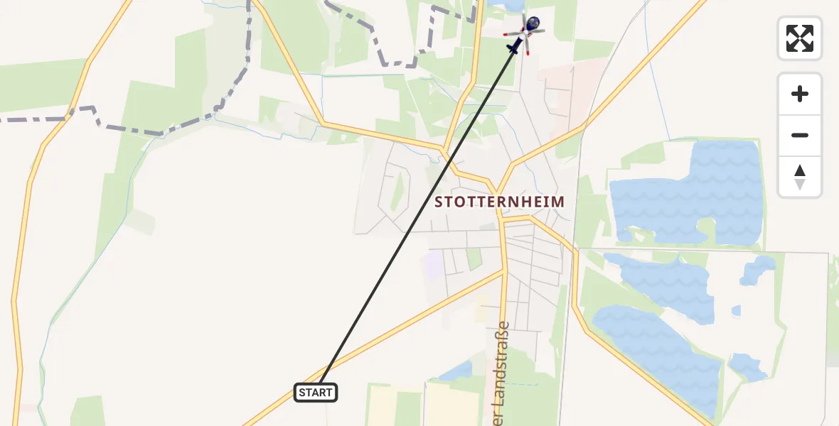 Flugroute Polizeihubschrauber Erfurt - Erfurt, 12 September 2026, 16:23