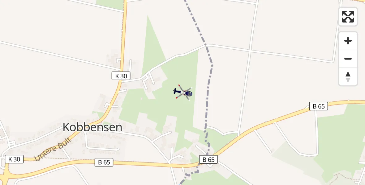 Flugroute Polizeihubschrauber Heuerßen - Heuerßen, 13 September 2026, 10:27