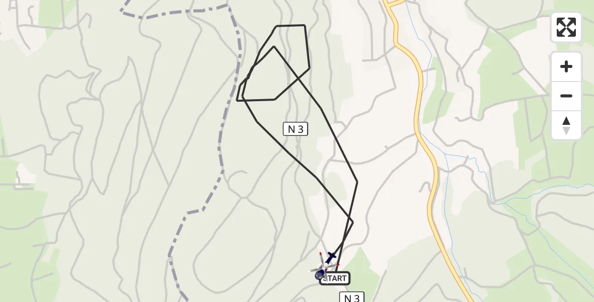 Flugroute Polizeihubschrauber Mühltal - Mühltal, 13 September 2026, 12:08