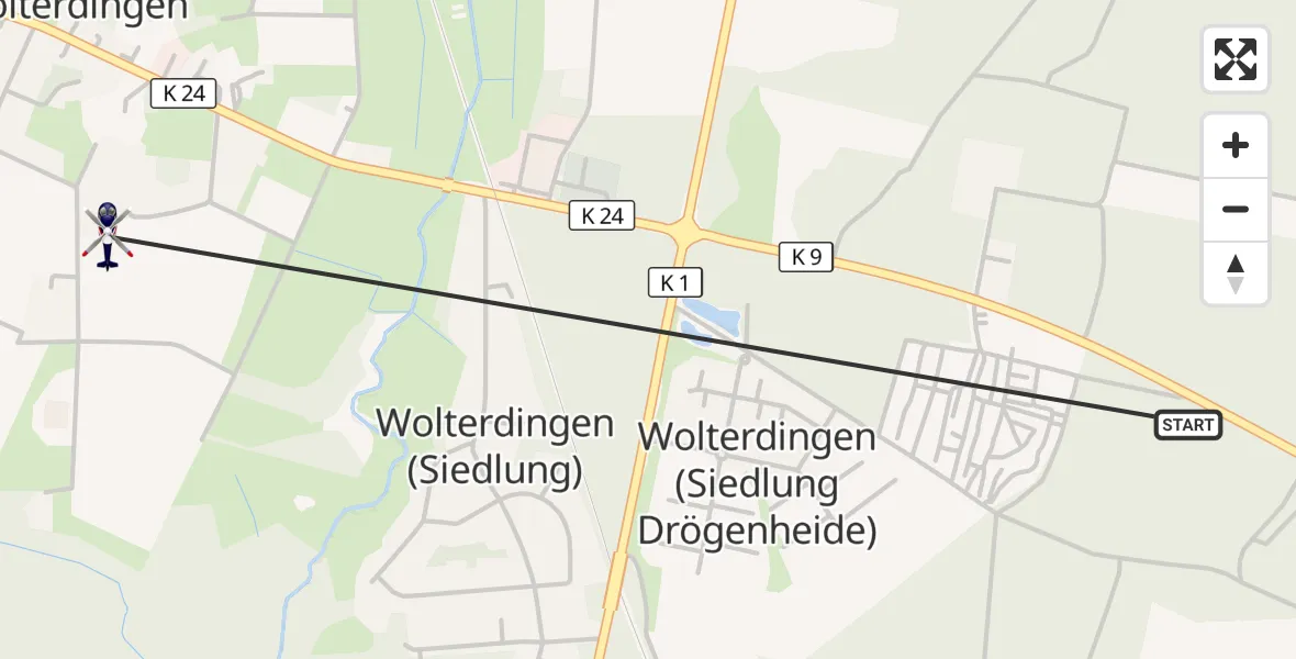 Flugroute Polizeihubschrauber Soltau - Soltau, 13 September 2026, 17:47