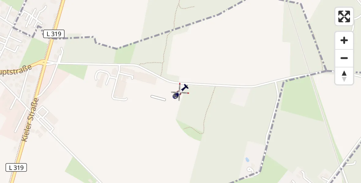 Flugroute Polizeihubschrauber Bad Bramstedt Hubschrauberlandeplatz - Bad Bramstedt Hubschrauberlandeplatz, 13 September 2026, 19:32